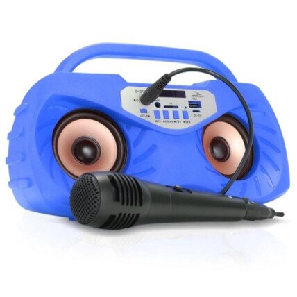 Caixa de Som Portátil Bluetooth Coruja Mp3 Usb C/ Microfone Grasep - D-S17