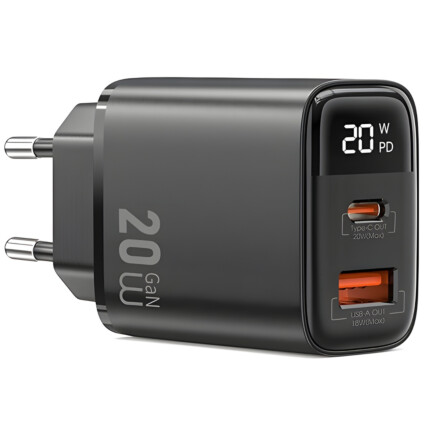 Carregador Turbo Firefly 30w Preto Resistente Wiwu Preto