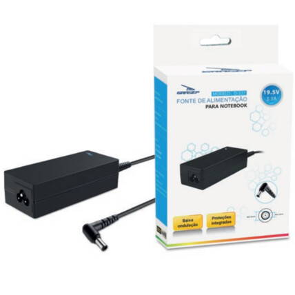 Fonte para Notebook Sony 65W 19.5V 3.3A - Pino 6.5mm x 4.4m Knup - KP/D-537