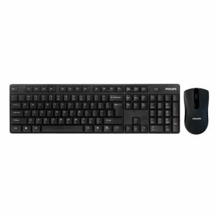 Kit Teclado e Mouse Ergonômico Sem Fio 2.4Ghz Philips - SPT6501B