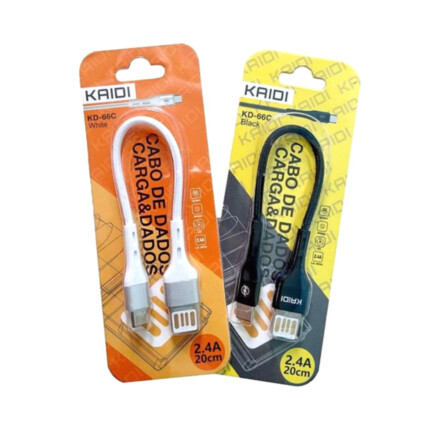 Cabo de Dados Type-C 20cm 2.4A Kaidi - KD-66C