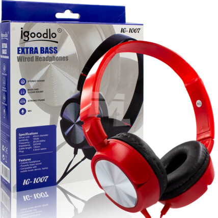 Headphone Estéreo com Fio e Microfone Colorido - IG-1007 Reling