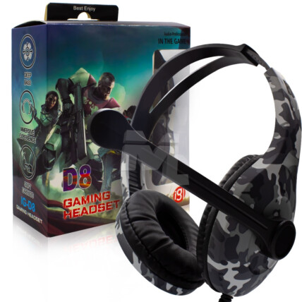 Fone Headset Gamer Com Microfone Camuflado - IG-D8-1 Reling
