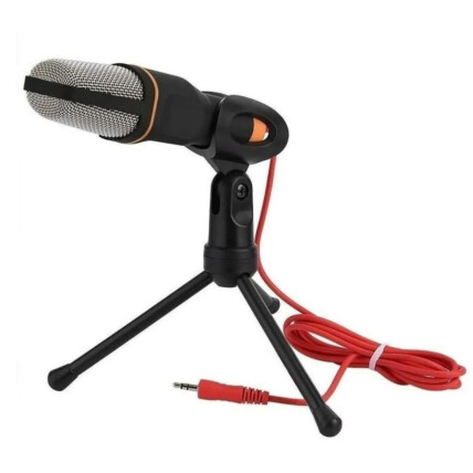 Microfone Condensador com Tripé de Mesa Conexão P2 KAPBOM - KAP-SF666