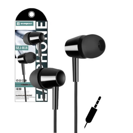 Fone de Ouvido Intra-auricular Com Fio Microfone e Botão para Atender Chamadas Sumexr - SEJ-B18