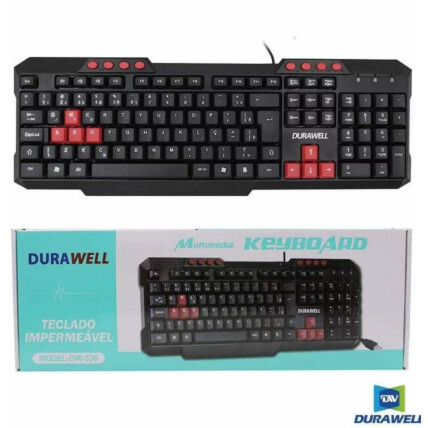 Teclado Gamer Usb 2.0 Com Fio Durawell - DW / XZ -536