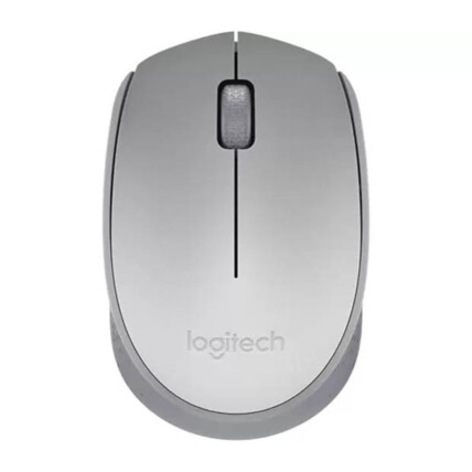 Mouse Sem Fio Wireless Usb Ambidestro Rc/nano Logitech Prata - M170