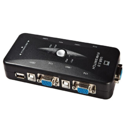 Switch de Monitor KVM VGA de 4 Portas Exbom - 00878
