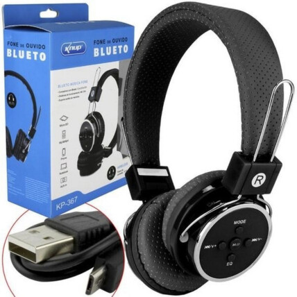 Headphone Bluetooh com Entrada para Cartão TF/SD KNUP - KP-367