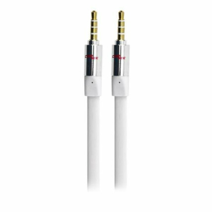 Cabo Auxiliar P2+P2 Premium Estéreo Flat Branco - 3 Metros Chipsce - 018-5775