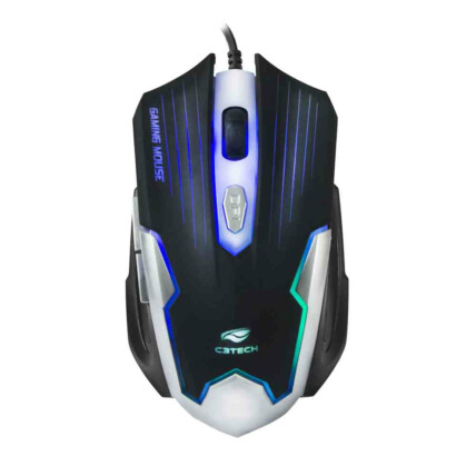 Mouse Gamer Usb Led C3Tech Preto/Prata - MG-11BSI