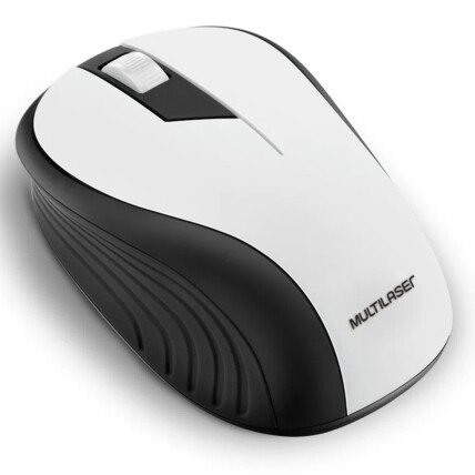 Mouse Sem Fio Wireless 2.4ghz Usb Preto/Branco Multilaser - MO216