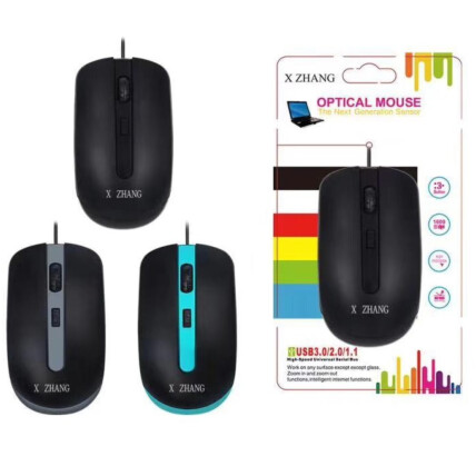 Mouse Óptico Com Fio Generation Sensor - 1600dpi Usb 2.0 - XZ/DW-018