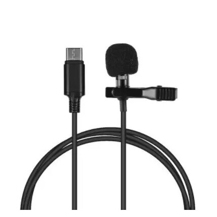 Microfone de Lapela com entrada Type C para Celulares - LT-MI002