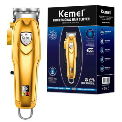 Maquina de Cortar Cabelo Kemei sem Fio Profissional - KM-1999+PG