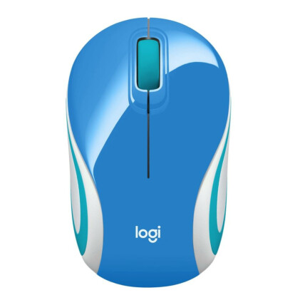 Mini Mouse Logitech Sem Fio Rc/nano 1000 dpi - M187 AZUL