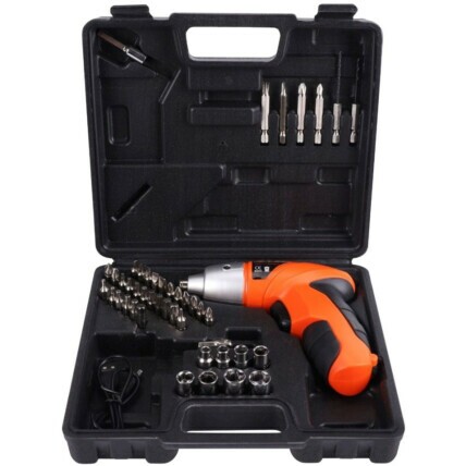 Parafusadeira Furadeira sem Fio Recarregável com Maleta 45 peças 04041 - USB45