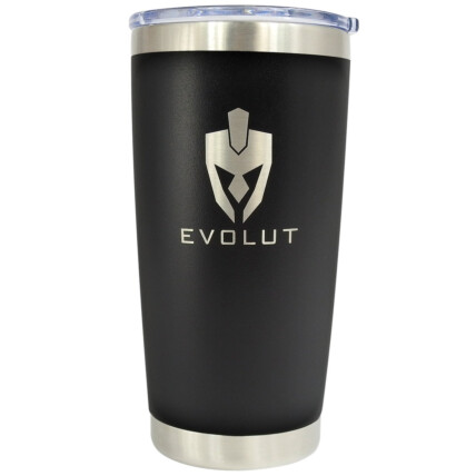 Copo Térmico de Aço Inoxidável 600ml Comum EVOLUT - PRETO