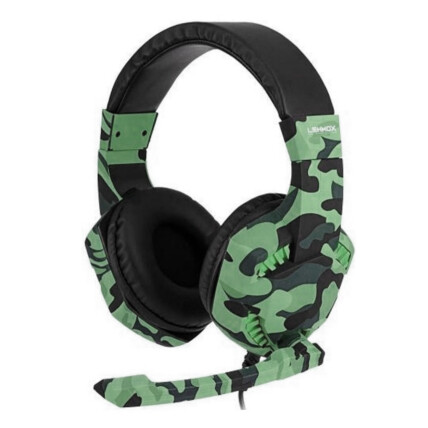 Headset Gamer Com Microfone Camuflado Verde Lehmox - GT- F13