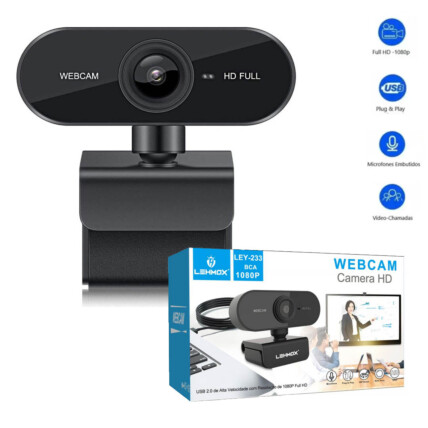 Webcam Full Hd 1080p Usb Câmera Stream de Alta Resolução e Microfone - LEY-233