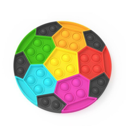 Brinquedo Pop Fidget Anti Stress Silicone Colorido Football - 03847