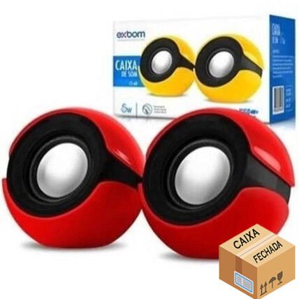 CAIXA FECHADA 50 Unidades Caixa de Som para Notebook e Smartphone DRAGAOBALL USB P2 03129 - CS-68