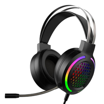 Fone Headset Gamer com Microfone e Led RGB 2 P2 + Usb - G12