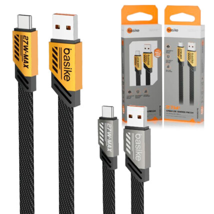 Cabo Tipo-C 27W Turbo 1Metro com Malha BASIKE - BA-CBO094