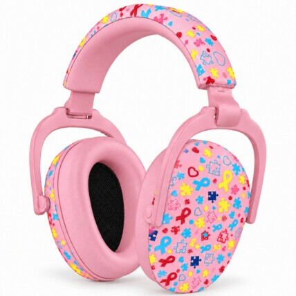 Fone Abafador Ruido Infantil Criança Autista TEA TDAH Rosa