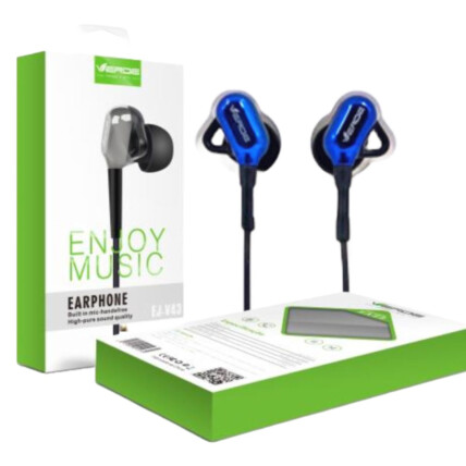 Fone de Ouvido Com Fio P2 3,5mm Super Bass Verde - EJ-V43