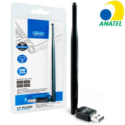 Adaptador Wifi para PC Usb Wireless KNUP KP-AW156