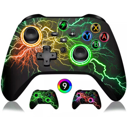 Controle Nintendo Switch / Pc e Smartphone Bluetooth Led Estampado Knup - KP-GM032