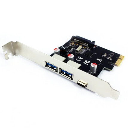 Placa PCI-e 2 Portas USB 3.0 + 1 Porta Type C DEX - DP-33C