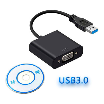 Cabo Adaptador Conversor Usb 3.0 para VGA Fêmea Dex - AD-902E