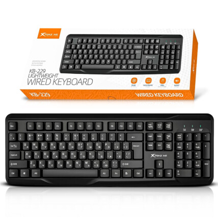 Teclado com Fio USB Office Xtrike-ME KB-229 Padrão ANSI