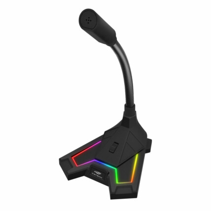Microfone Gamer C3Tech USB LED RGB de Mesa - MI-G100BK