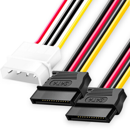 Cabo Adaptador Molex IDE x 2 Sata 15P 20cm GRASEP - D-CIC02