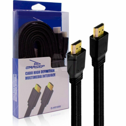 Cabo HDMI 5 Metros 1.4 Flat em Malha GRASEP - D-H51000 5M