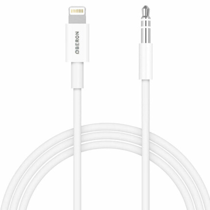 Cabo P2 Auxiliar para Iphone Lightning 1 Metro OBERON - OR-CC04