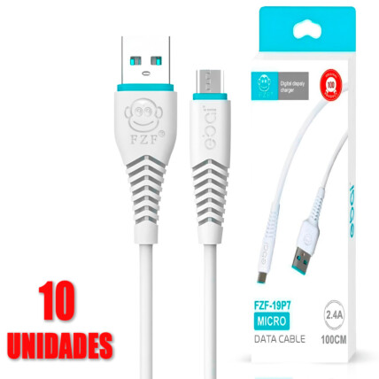 CABO CARREGADOR V8 MICRO USB 2.4A 1 METRO - FZF-19P7V