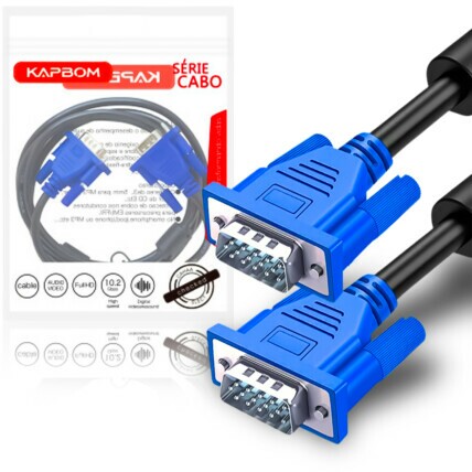 Cabo VGA para Monitor 1.8 Metros KAPBOM - KAP-VGA-1.8M