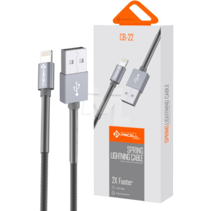 Cabo Lightining para IOS Cromo 897 Trançado 1 metro PMCELL - CB-22 LIGHT