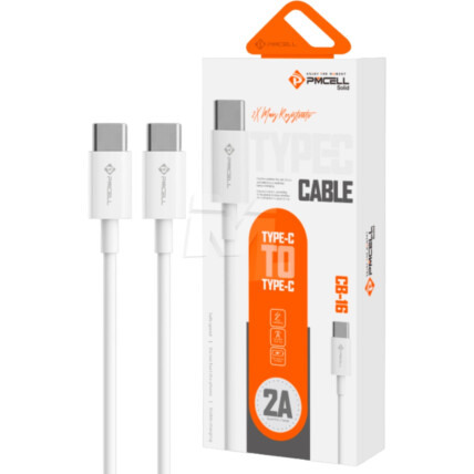 Cabo PD Type C para Type C Flat com 1 Metro PMCELL - CB-16