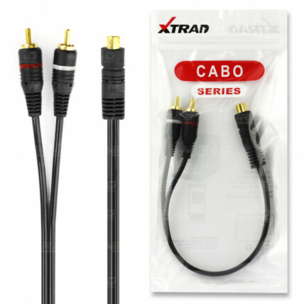 Cabo em Y 1 RCA Fêmea para 2 RCA Macho Xtrad - XT2068