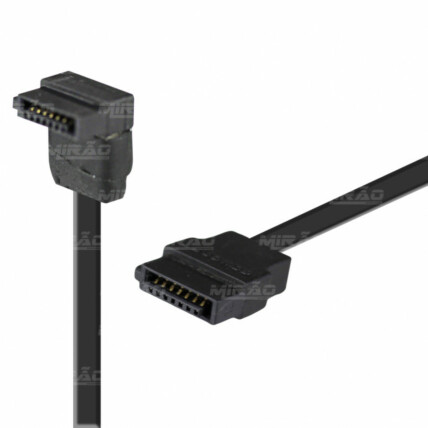Cabo Sata 3 6gb/s Com Ponta 90º Padrão Original 15cm - Dex