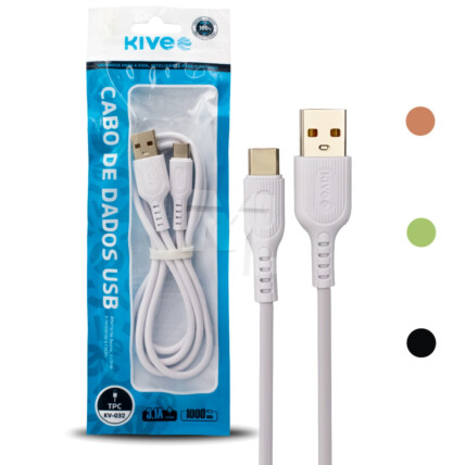 Cabo Type-C de Dados e Carregamento com 1 Metro KIVEE - KV-032