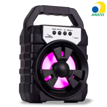 Caixa de Som Bluetooth Portatil com Radio USB/Cartão SD GRASEP - D-S4144