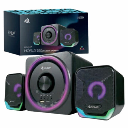 Caixa de Som Bluetooth Mini Subwoofer 16W 2.1 Canais HÓRUS - KP-RO828