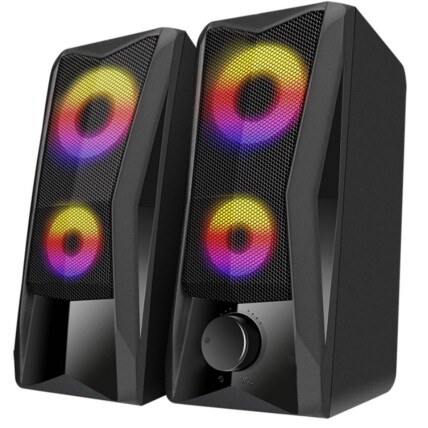 Caixa de Som Gamer Led RGB P2 USB Para PC LEHMOX - GT-S4