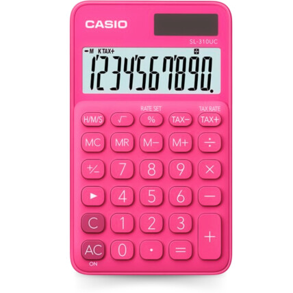 Calculadora CASIO de Bolso 10 Dígitos Colorful Rosa - SL310UC RS